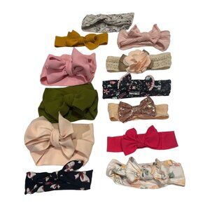Lot of 12 Toddler Girl Headbands Various Styles and Colours Thick & Thin